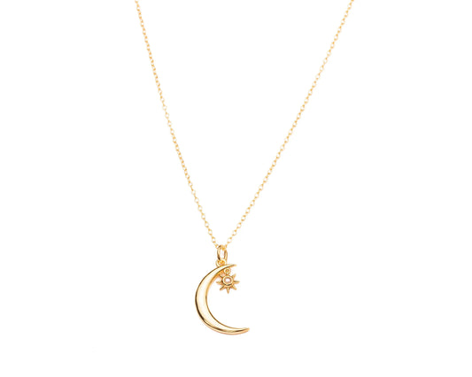 Lunar Luxe Birthstone Necklace Night Arrow