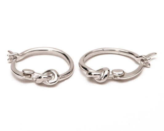 Eternal Knot Hoop Earrings Night Arrow